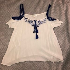 white off the shoulder top